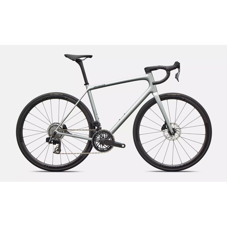 Specialized 2026 Specialized Aethos 2 Pro Force AXS (Ex DEMO) Gloss Shadow Silver / Emerald Metallic 54