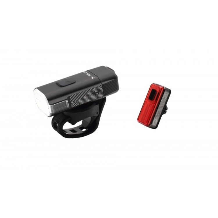 Jet Black Moon Rigel Lite Front 500 & Helix Lite Rear 100 Lumen Light Set
