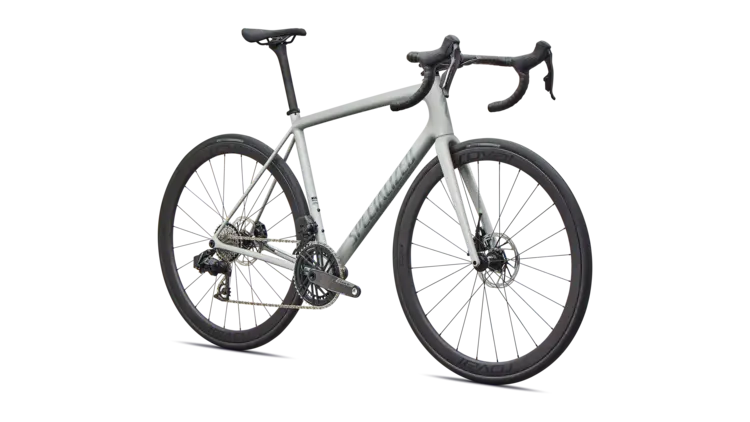 Specialized 2026 Specialized Aethos 2 Expert AXS Gloss Dolomite Metallic / Blue Pearl Over Shadow Silver