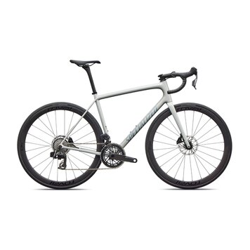 Specialized 2026 Specialized Aethos 2 Expert AXS Gloss Dolomite Metallic / Blue Pearl Over Shadow Silver