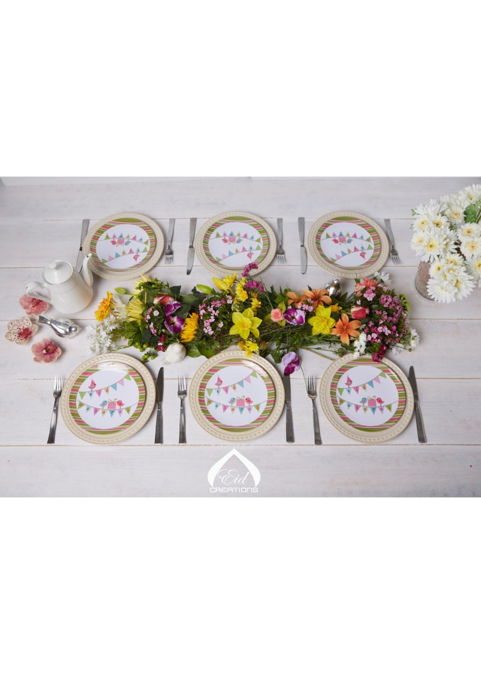 Eid Creations Shabby Zee Malamine Dinner Plates 4pk