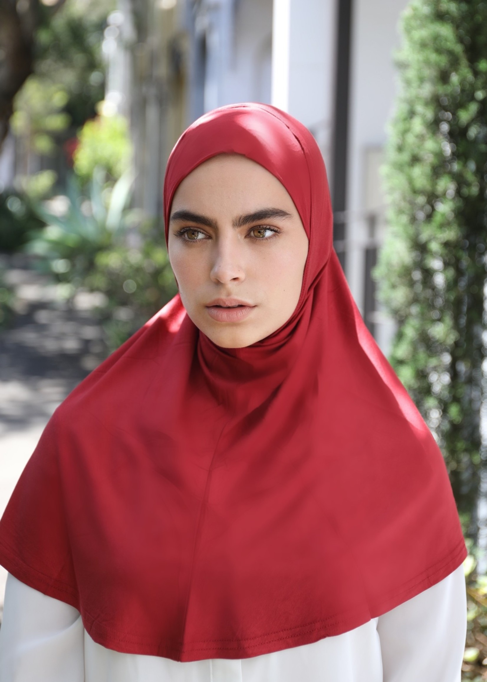 Nasiba Fashion 1pc Hijab Barn Red (J)