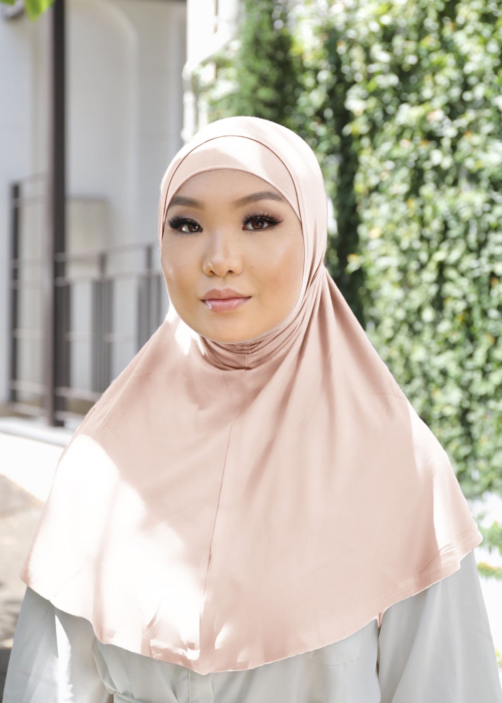 Nasiba Fashion 2pc Hijab vanilla cream (J)