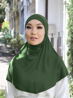 Nasiba Fashion 2pc Hijab Bottle green (J)