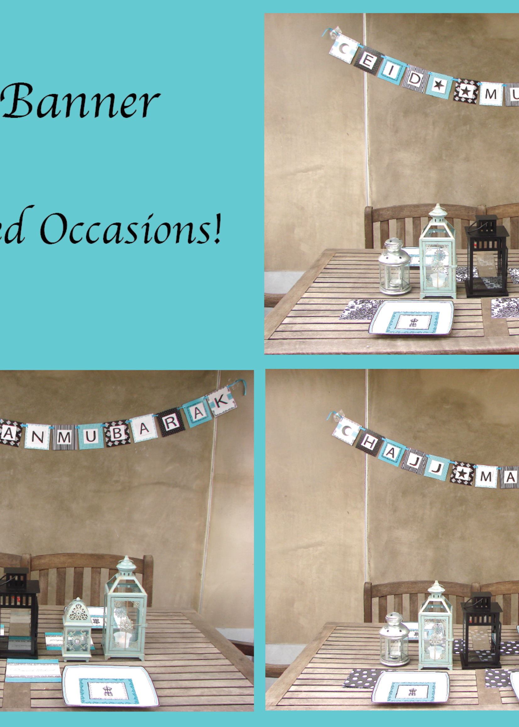 Eid Creations Damask Lantern DIY Banner