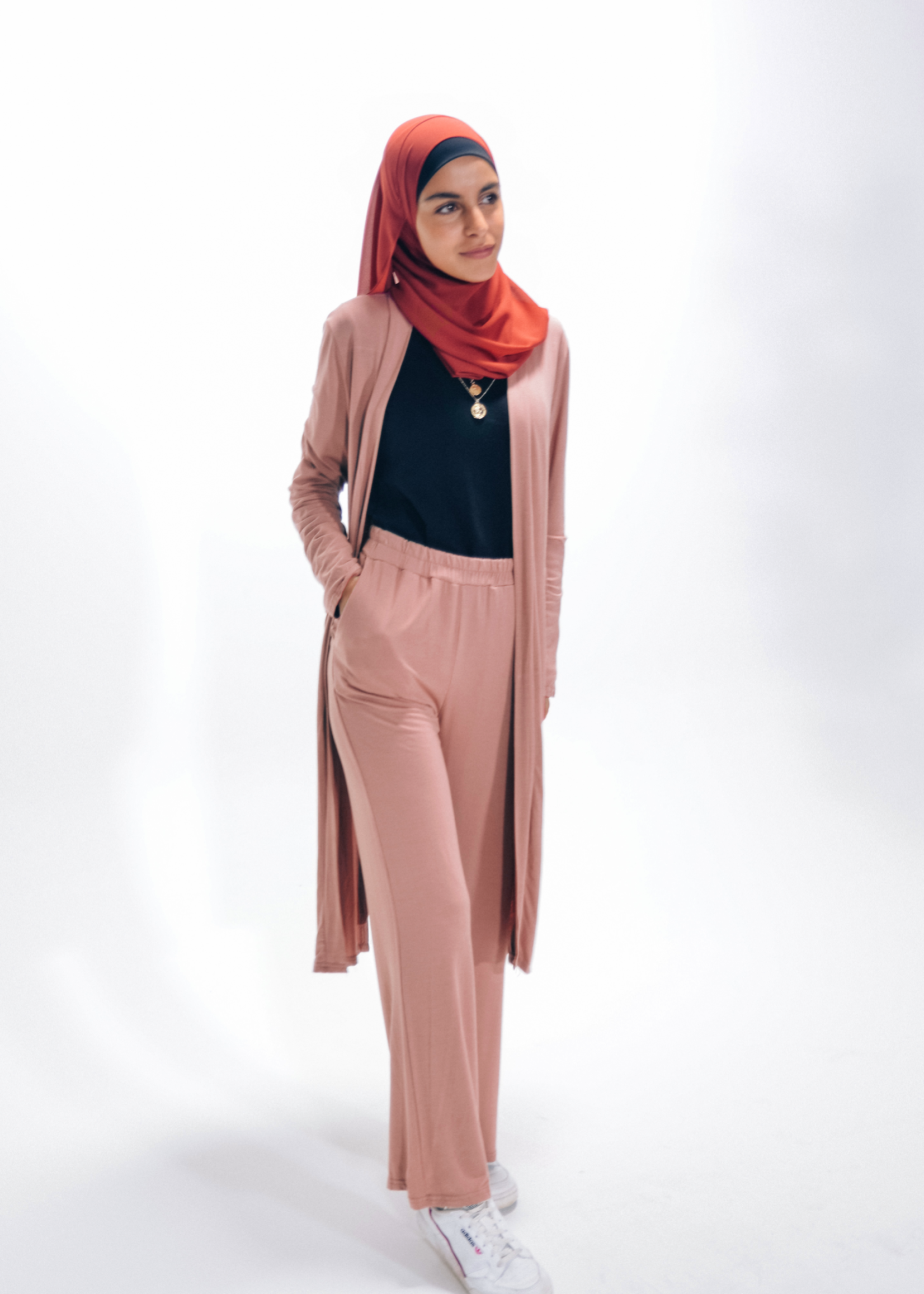 Nasiba Fashion Girls Blush Pink Wide leg pants