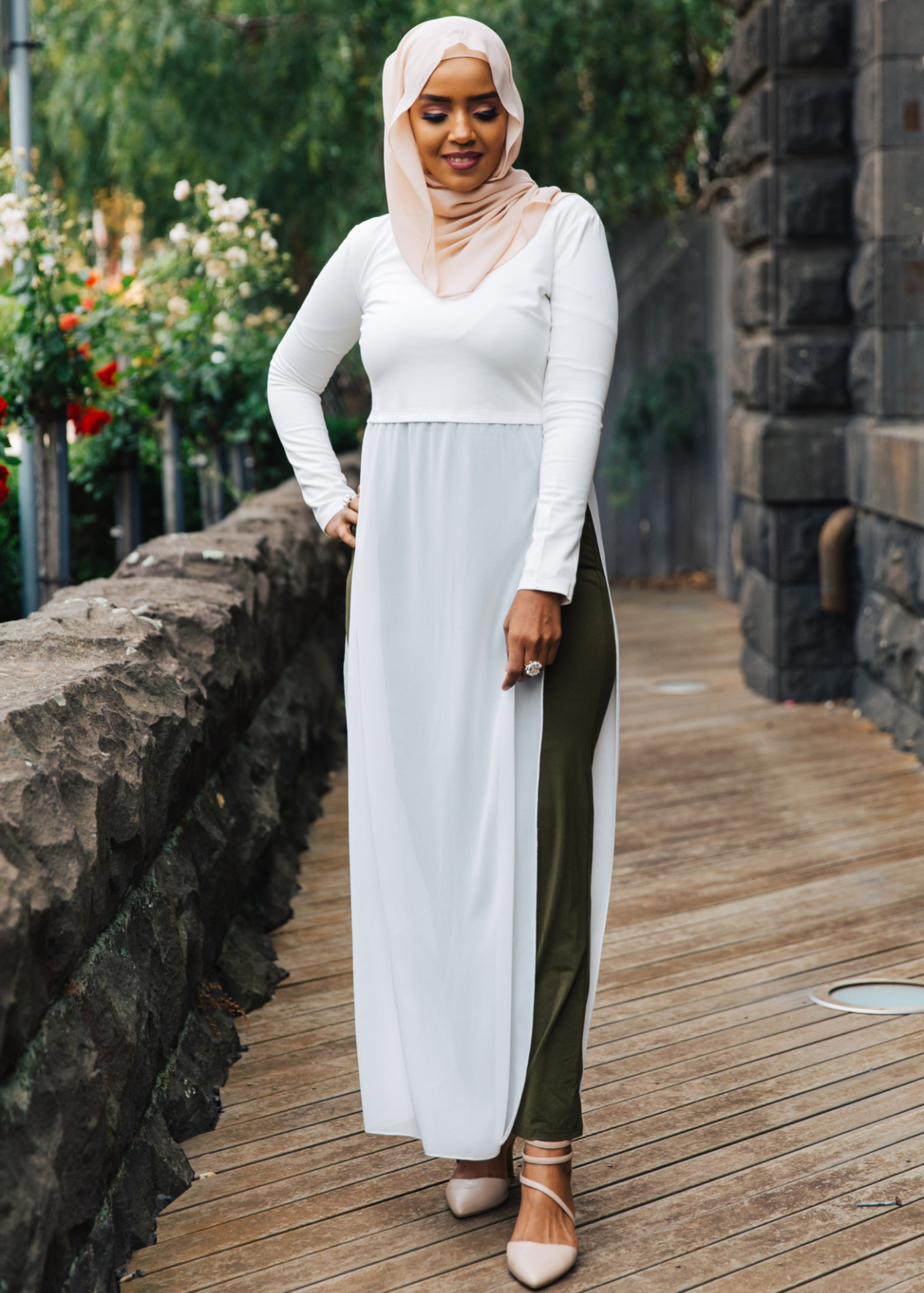 Nasiba Fashion Rosana Dress White