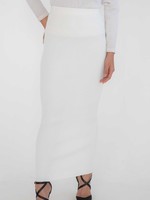 Nasiba Fashion Ivory Ribbed Skirt
