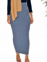 Nasiba Fashion Indigo Ribbed Skirt