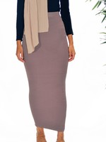 Nasiba Fashion Lilac Ribbed Skirt