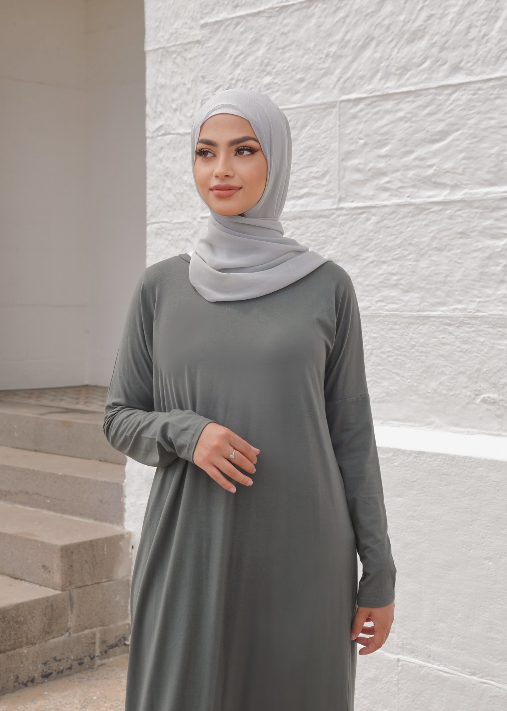 Nasiba Fashion Khaki Dolman Dress
