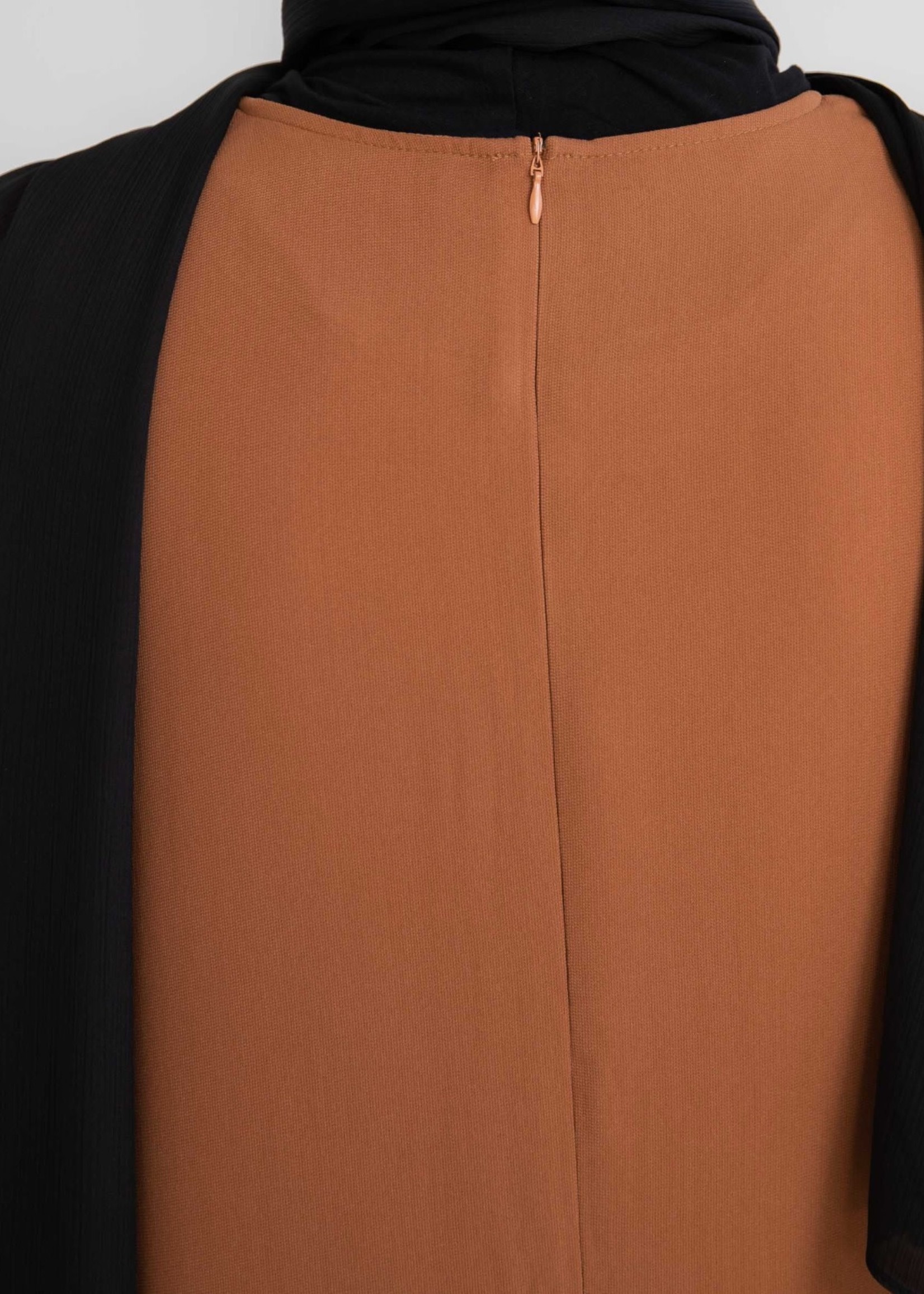 Nasiba Fashion Tan Cuffed Abayah