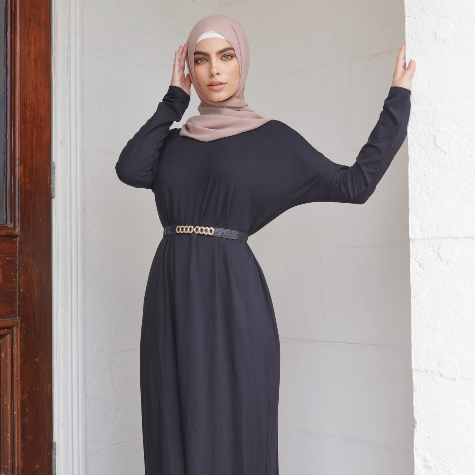 Nasiba Fashion Black Dolman Dress