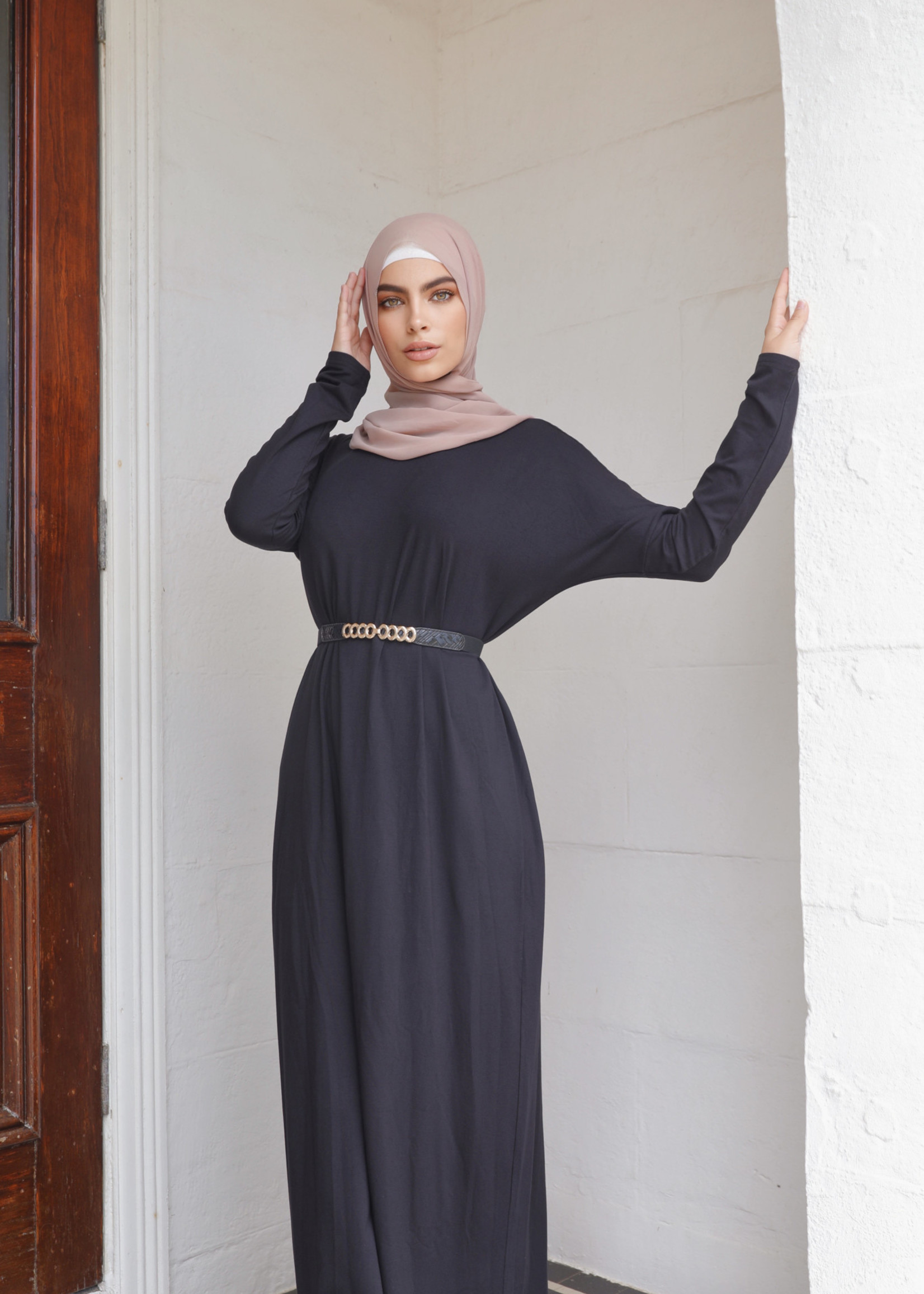 Nasiba Fashion Black Dolman Dress