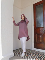 Nasiba Fashion Pastel Eggplant Dolman Top