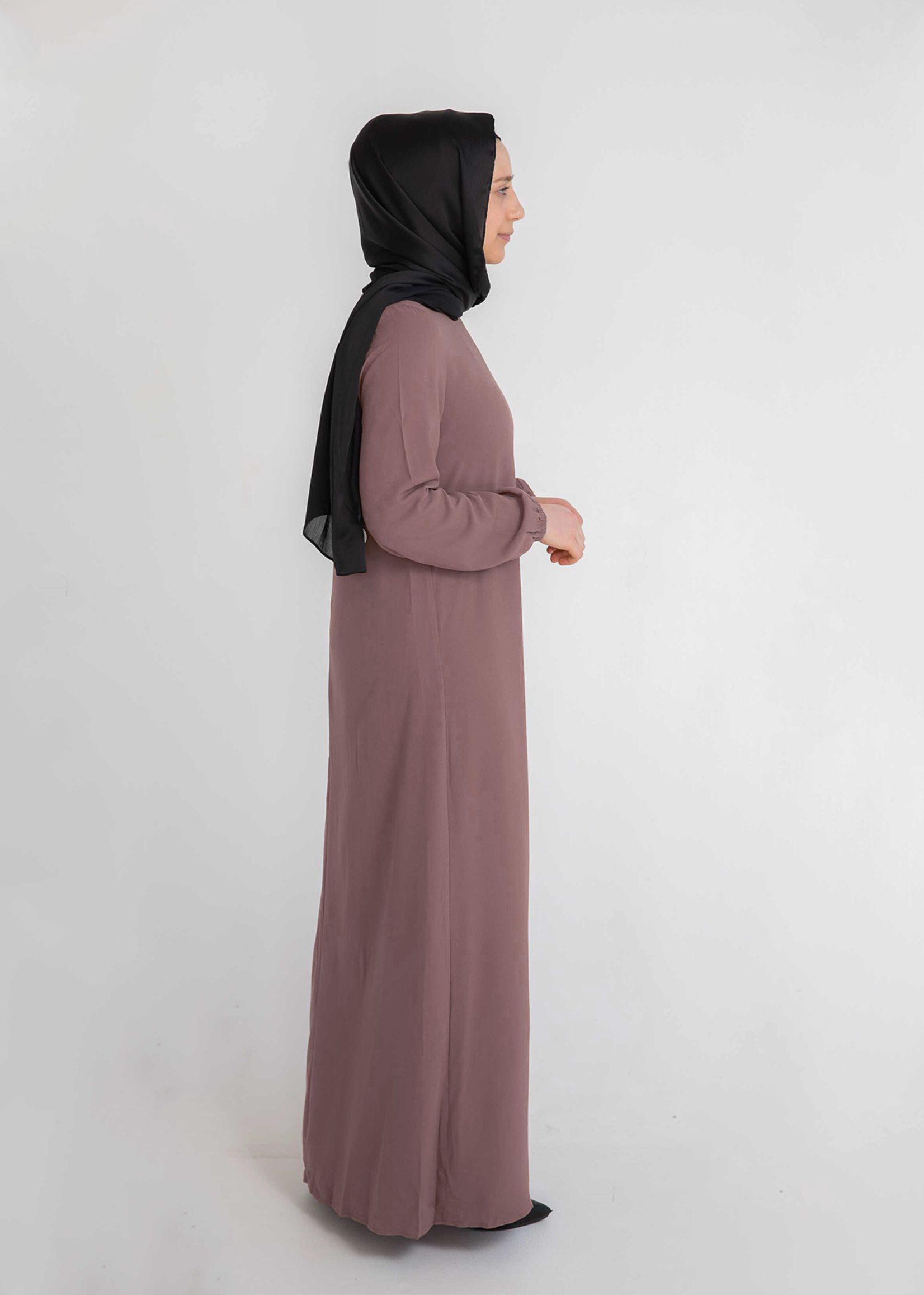 Nasiba Fashion Dusty Pink Cuffed Abayah