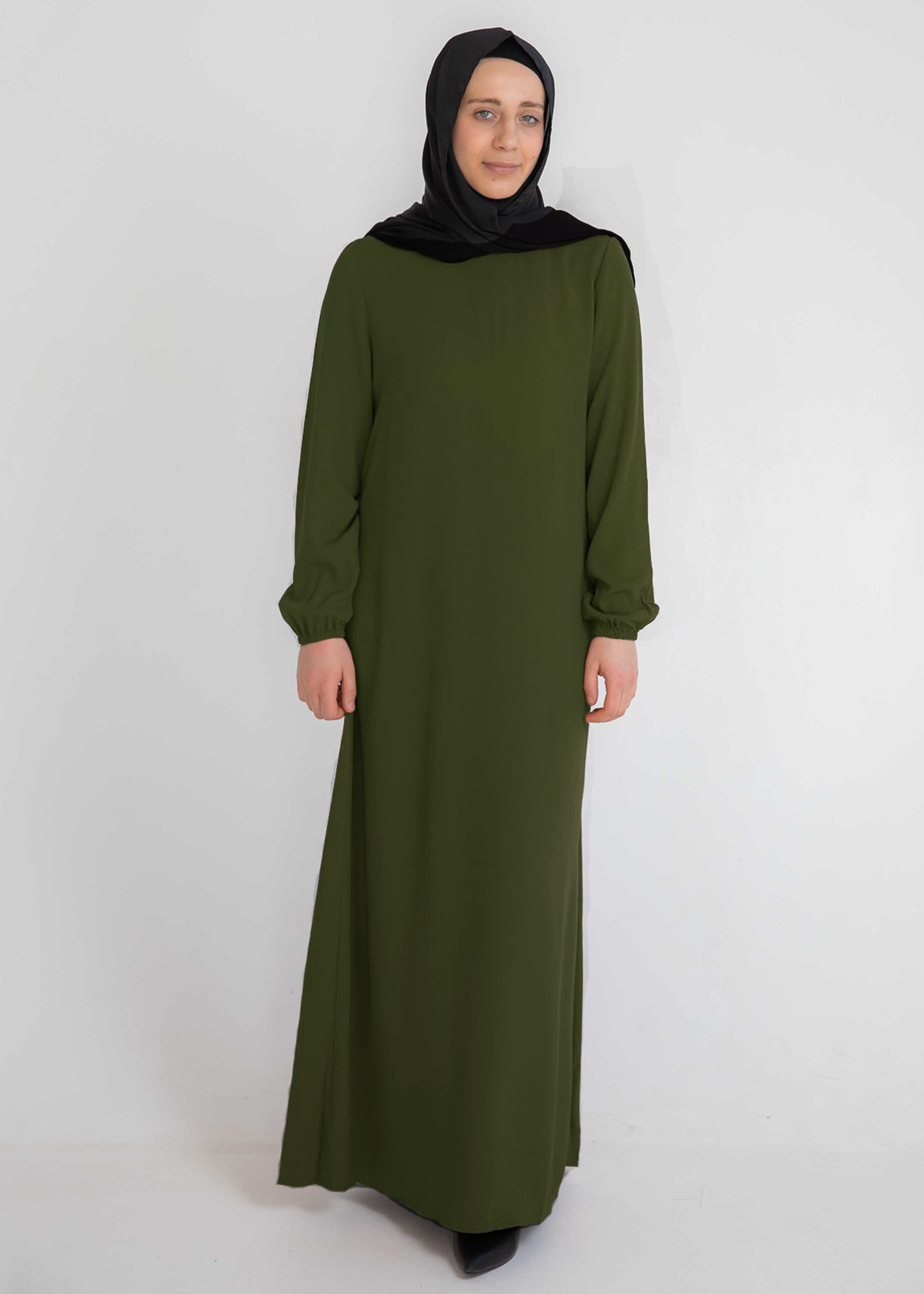 Nasiba Fashion Olive Cuffed Abayah