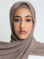 Nasiba Fashion Luxe Crepe Shawl Chocolate Malt