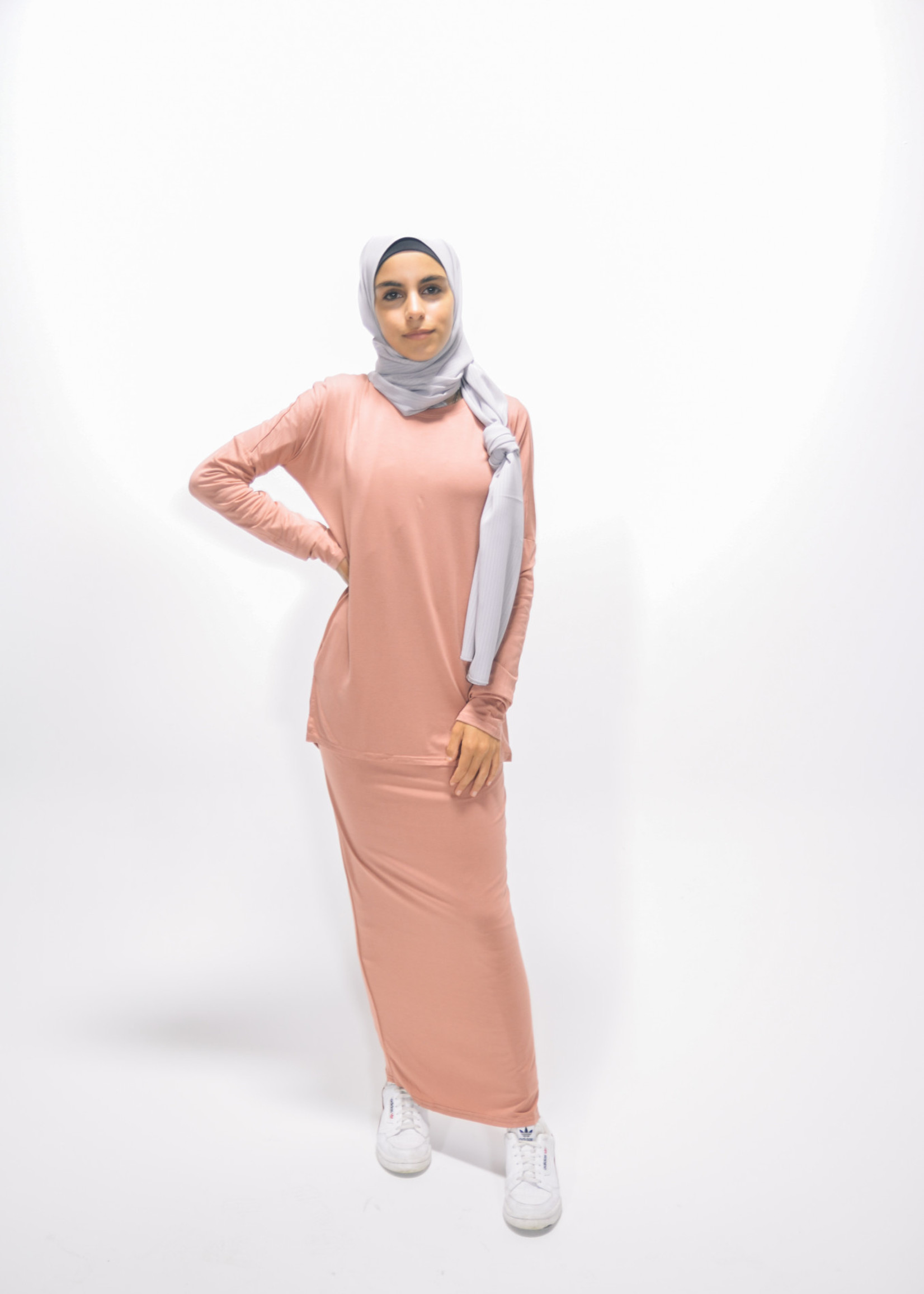 Nasiba Fashion Girls Blush Pink Batwing Top