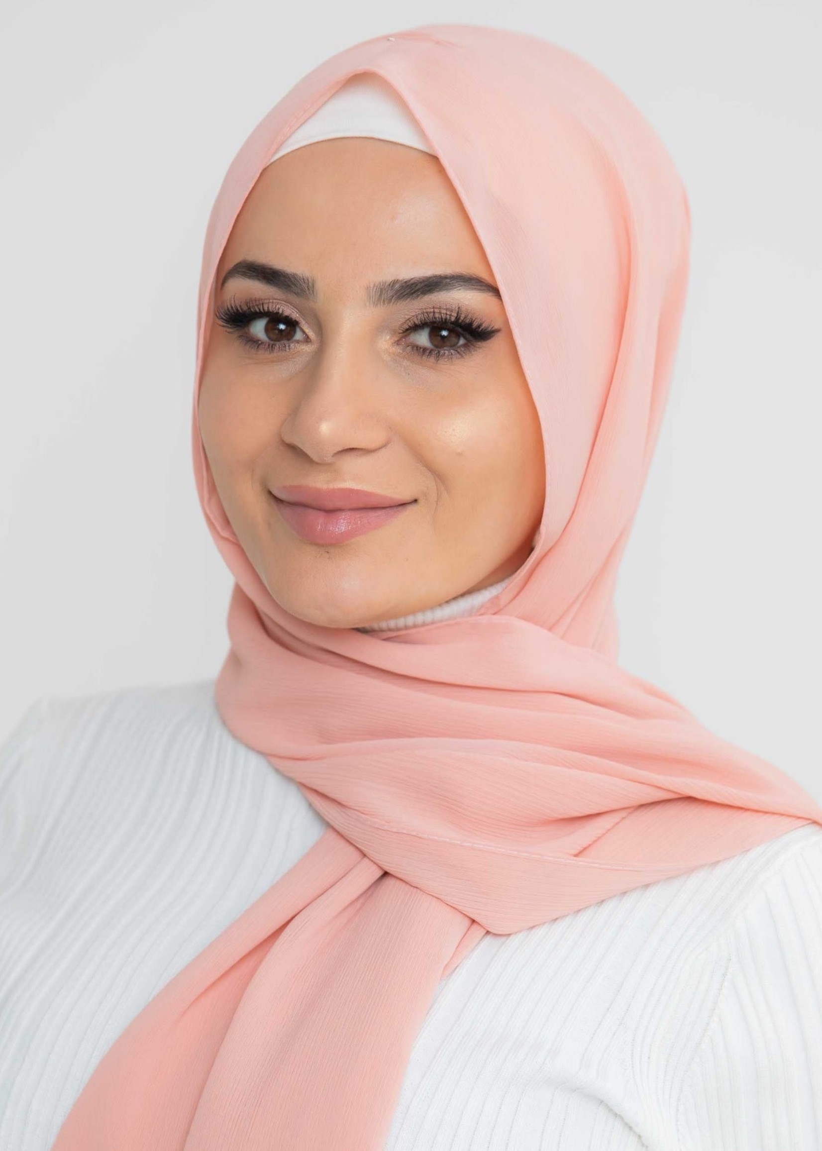 Nasiba Fashion Luxe Crepe Shawl Mellow Rose