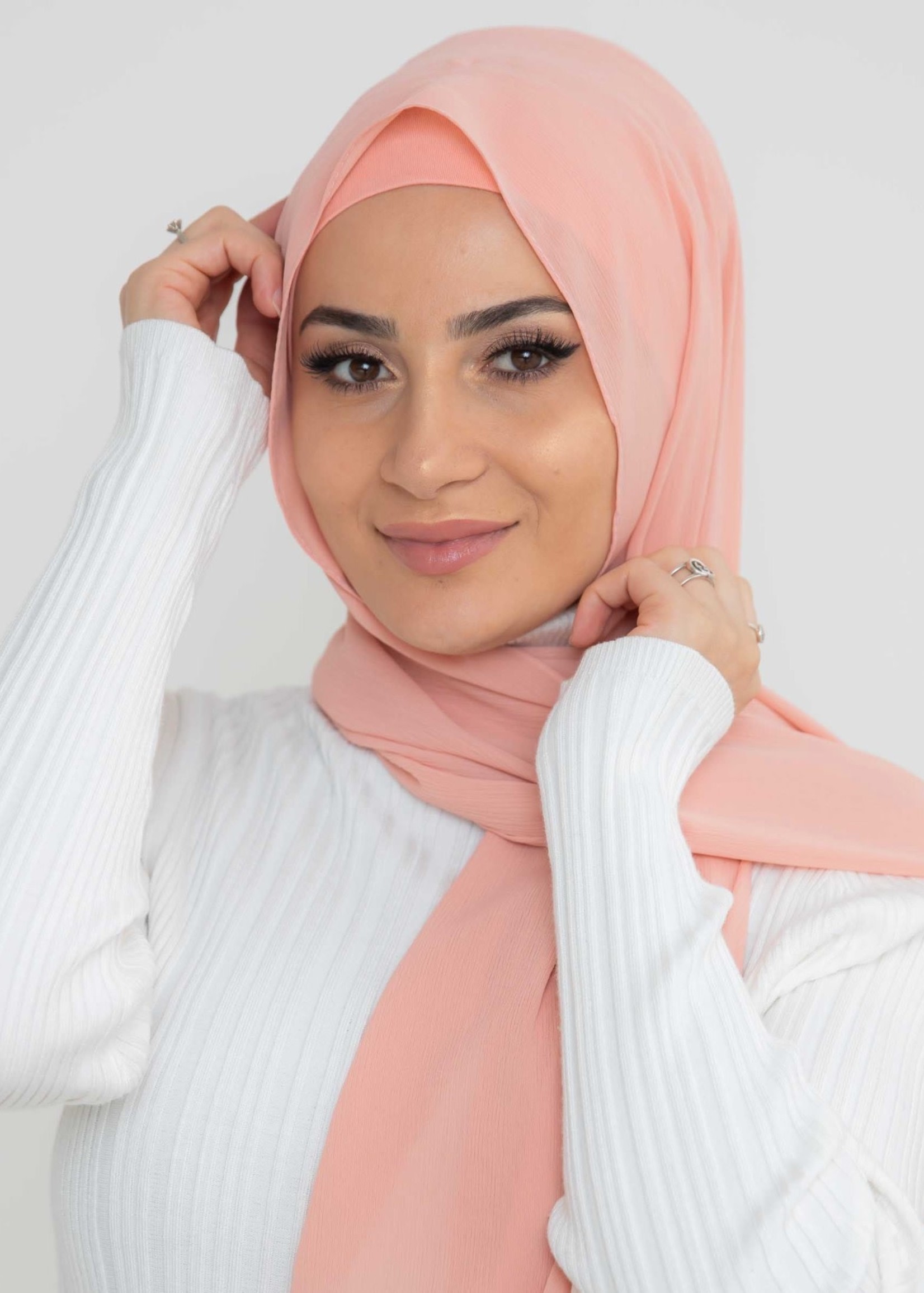 Nasiba Fashion Luxe Crepe Shawl Mellow Rose