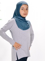 Nasiba Fashion Girls Grey Batwing Top