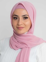 Nasiba Fashion Luxe Crepe Shawl Cameo Pink