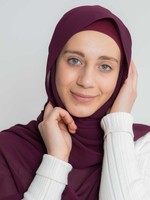 Nasiba Fashion Luxe Crepe Shawl Deeper Purple