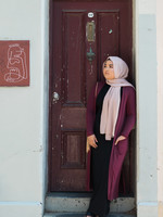 Nasiba Fashion Basic Cardigan Burgundy