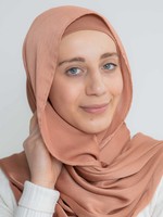 Nasiba Fashion Luxe Satin Shawl Sandstone