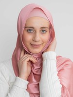 Nasiba Fashion Luxe Satin Shawl Roseate