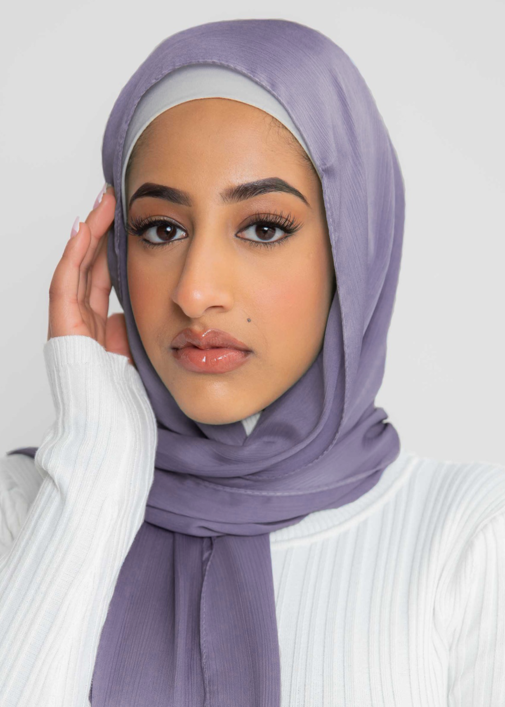 Nasiba Fashion Luxe Satin Shawl Valerian