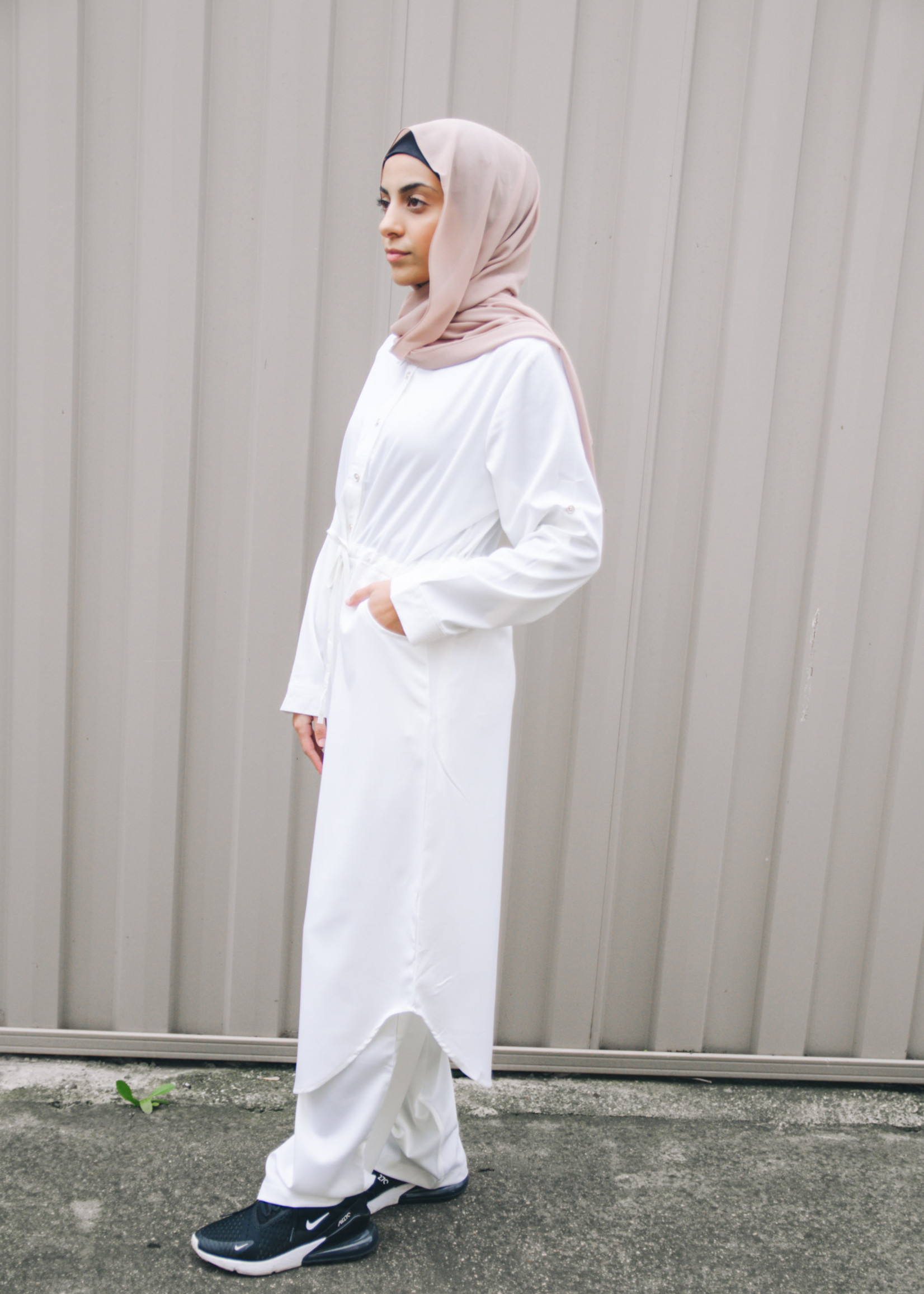 Nasiba Fashion White 2pc Tunic Set