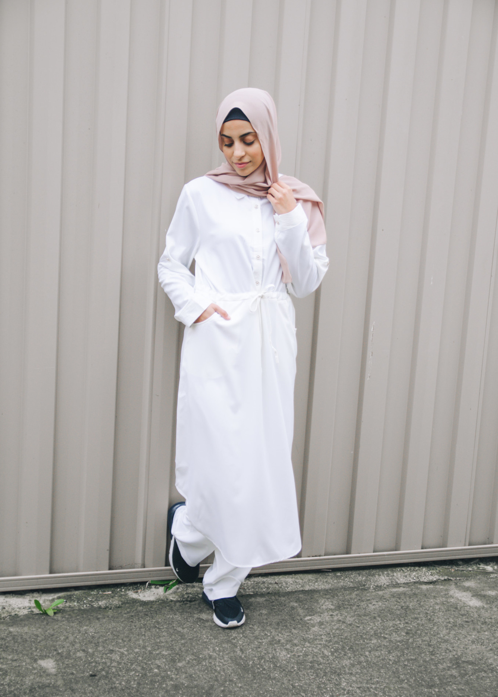 Nasiba Fashion White 2pc Tunic Set