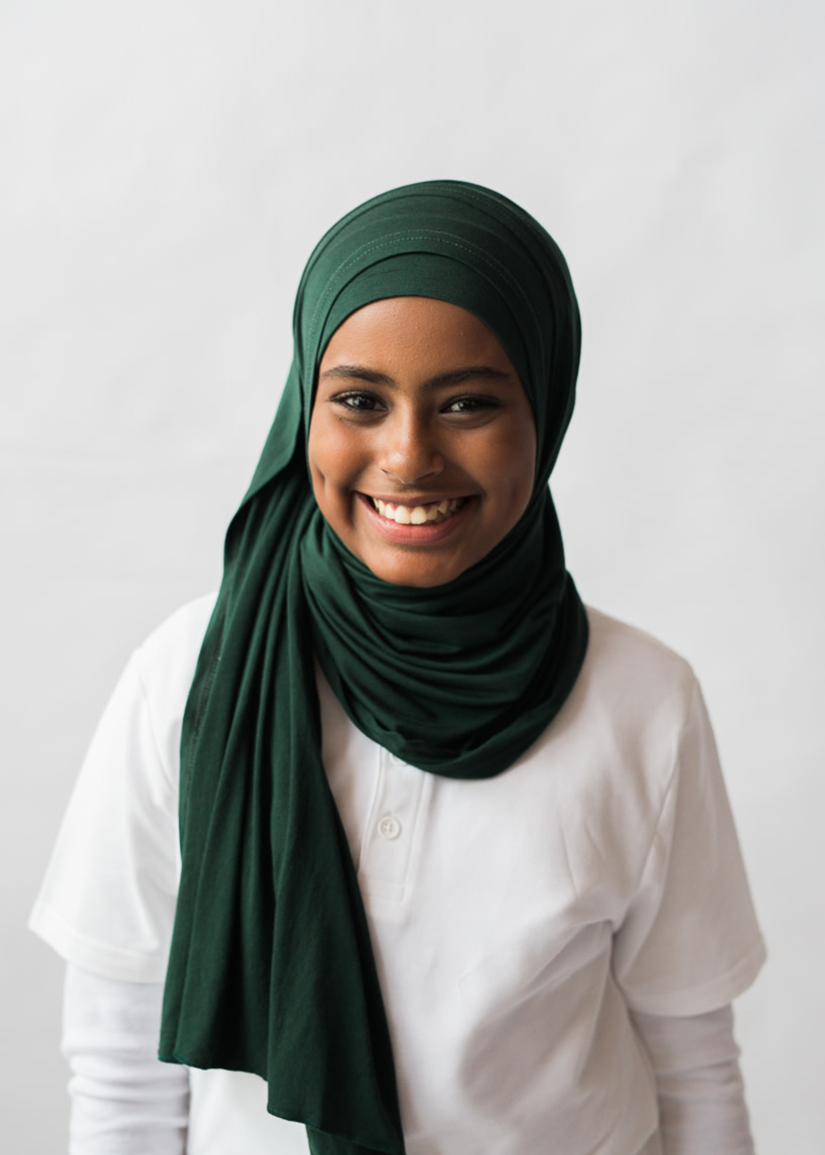 Nasiba Fashion Jersey Shawl Bottle green