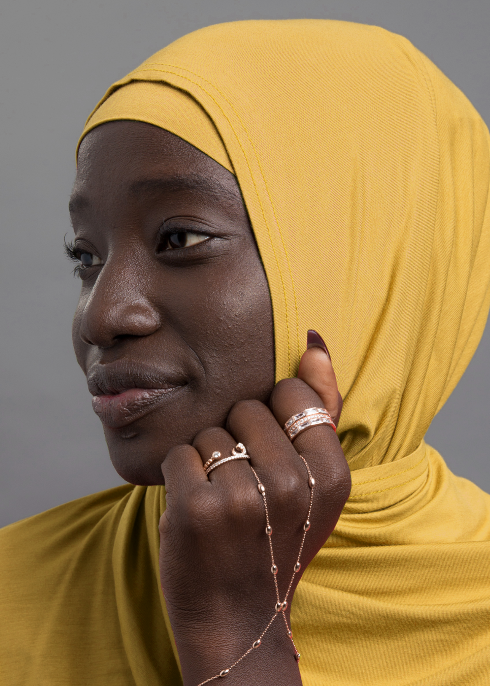 Nasiba Fashion Jersey Shawl Mustard