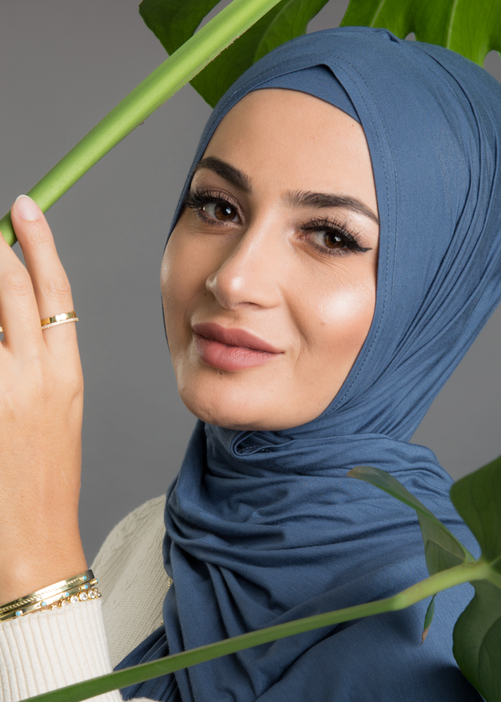 Nasiba Fashion Jersey Shawl Air Force