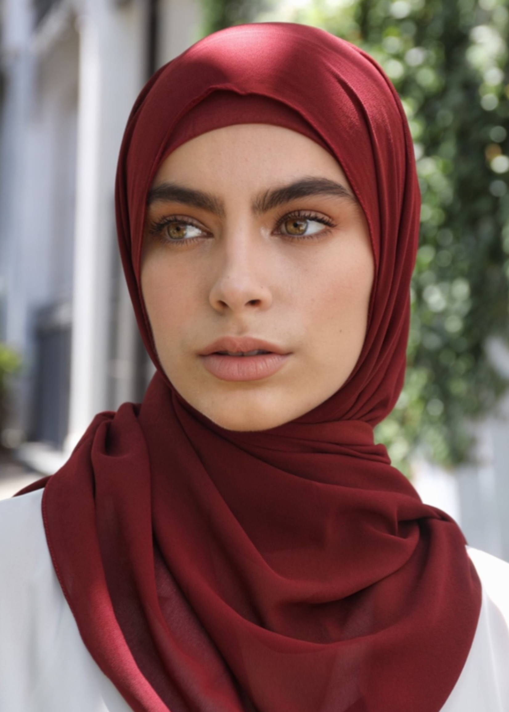 Nasiba Fashion Dark Maroon Scarf