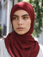 Nasiba Fashion Dark Maroon Shawl