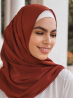 Nasiba Fashion Dark Rust Shawl