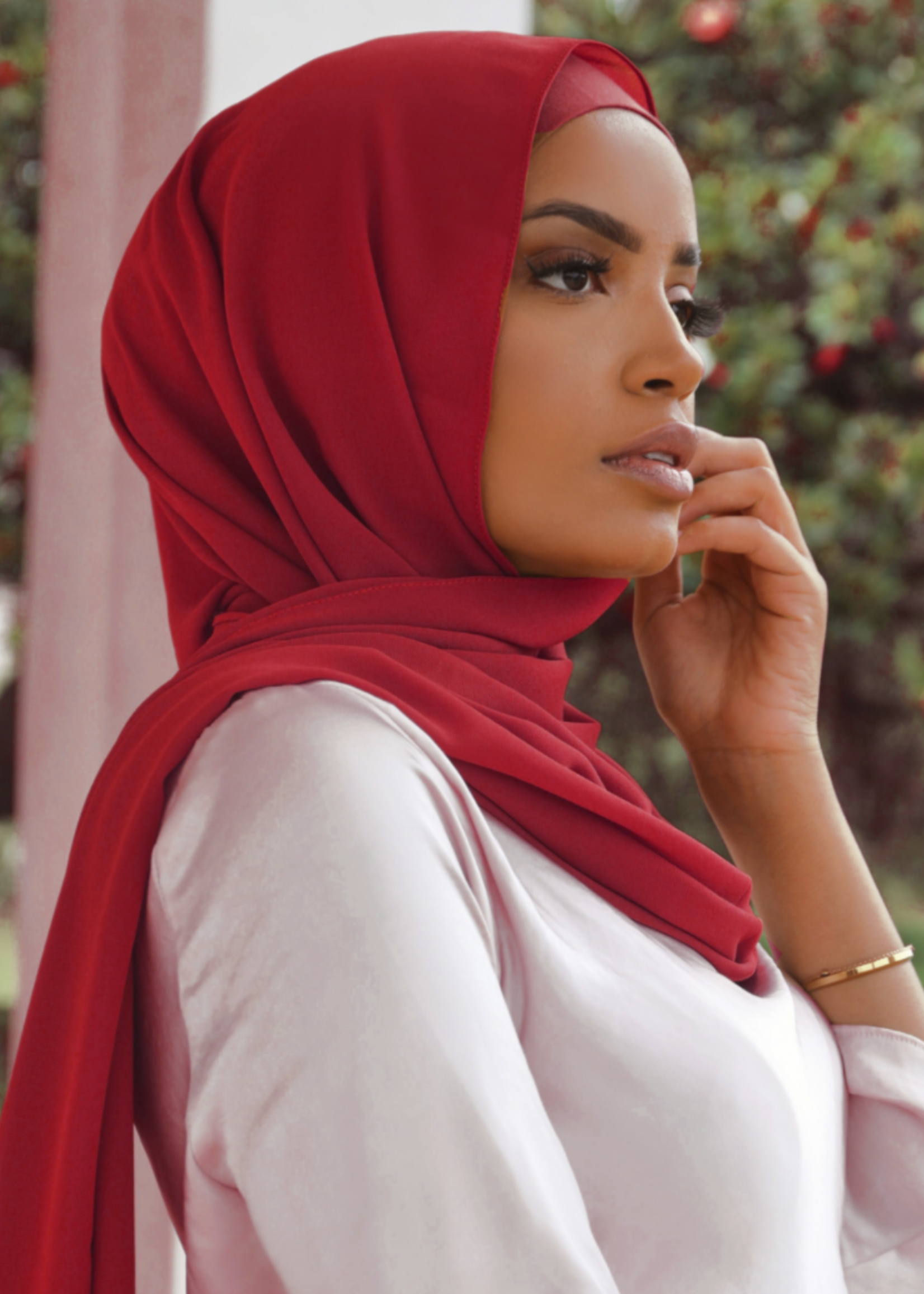 Nasiba Fashion Dark Red Shawl