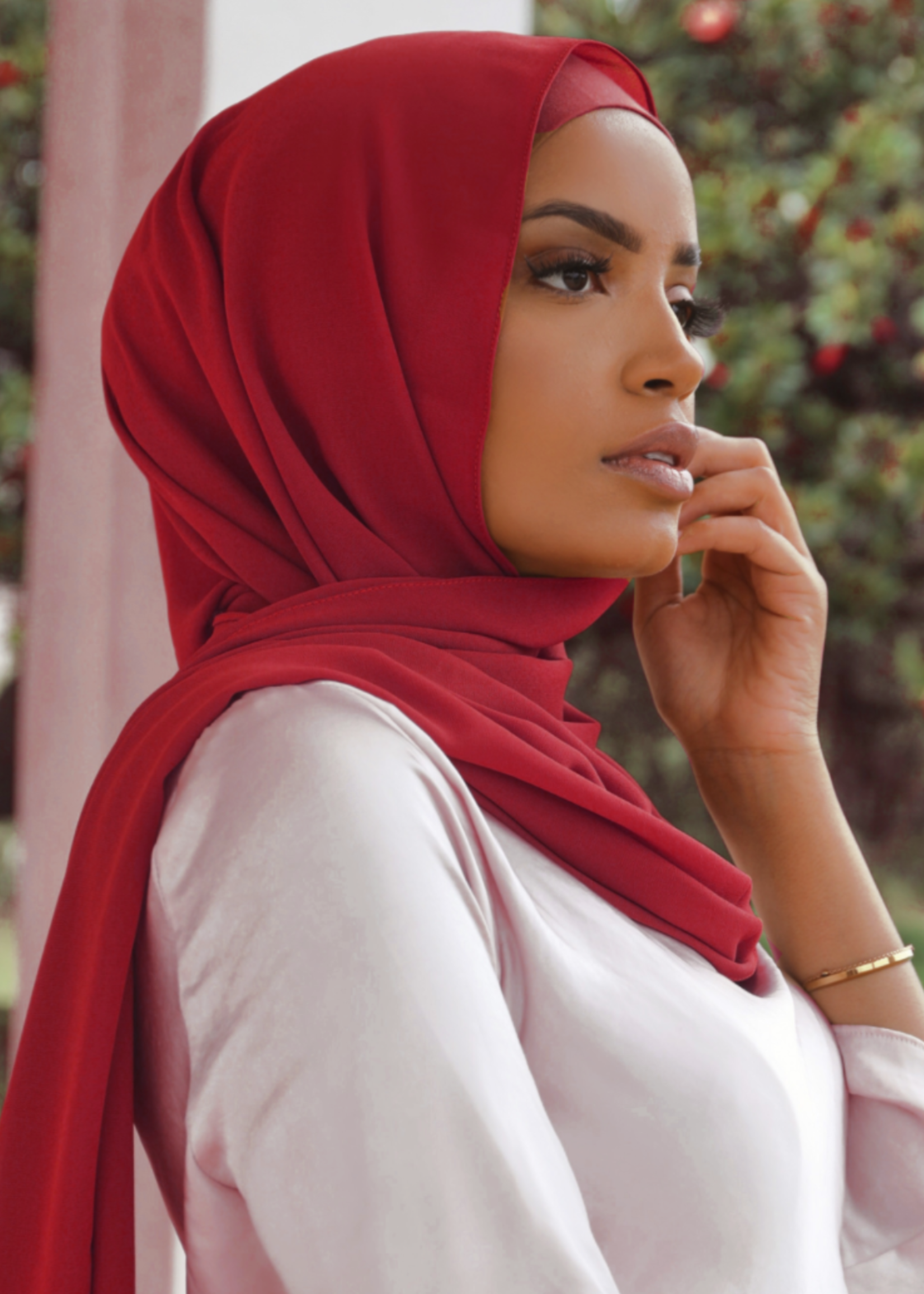 Nasiba Fashion Dark Red Scarf