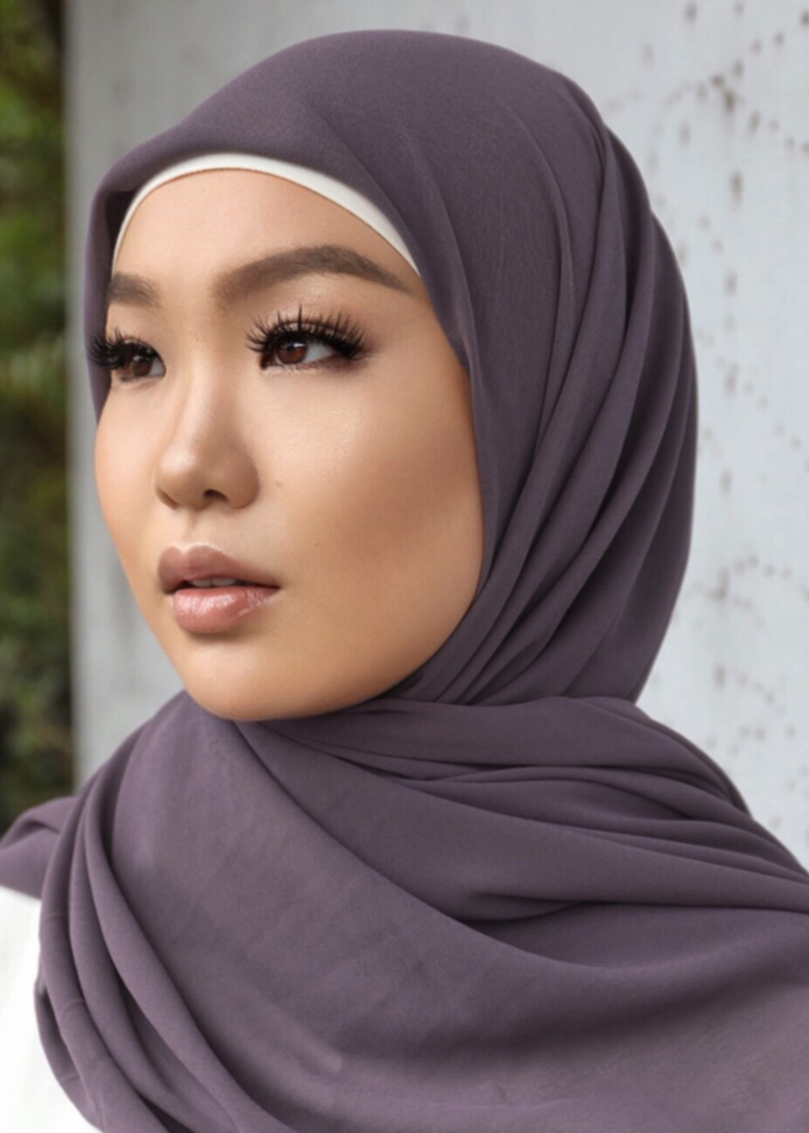 Nasiba Fashion Purple Fossil Shawl