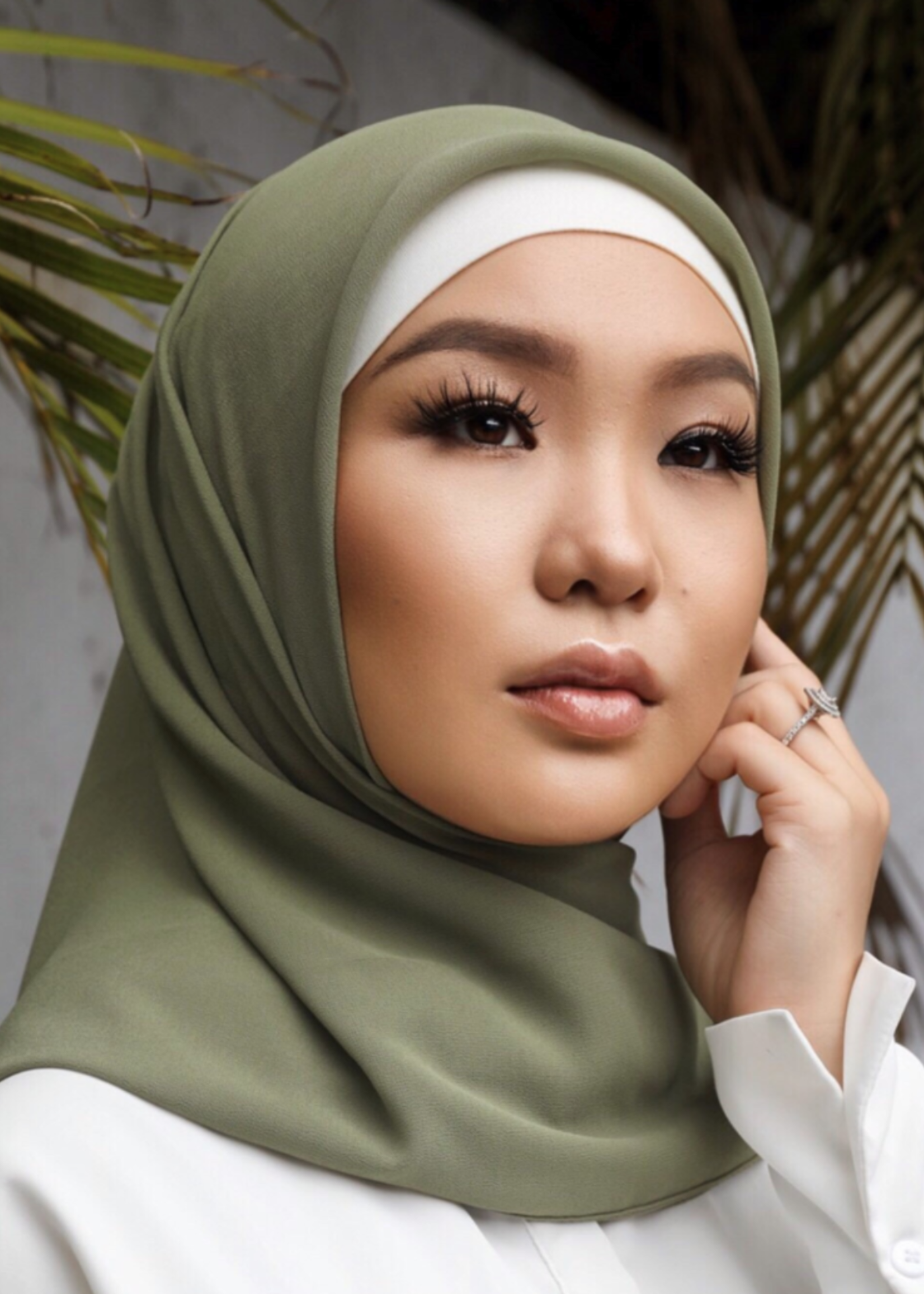 Nasiba Fashion Pale Army Green LRG Scarf