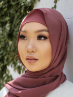 Nasiba Fashion Pastel Eggplant Shawl