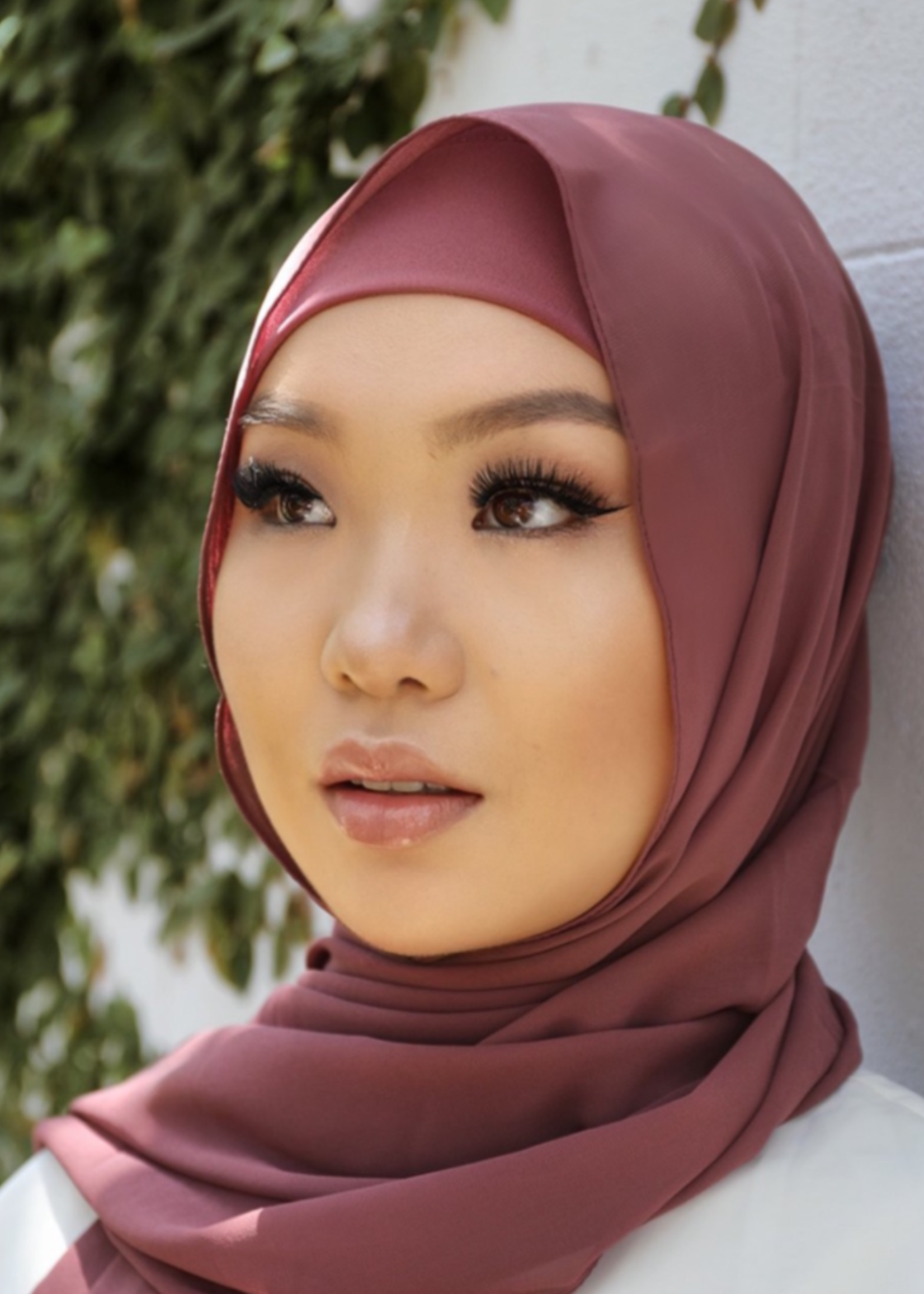 Nasiba Fashion Pastel Eggplant Shawl