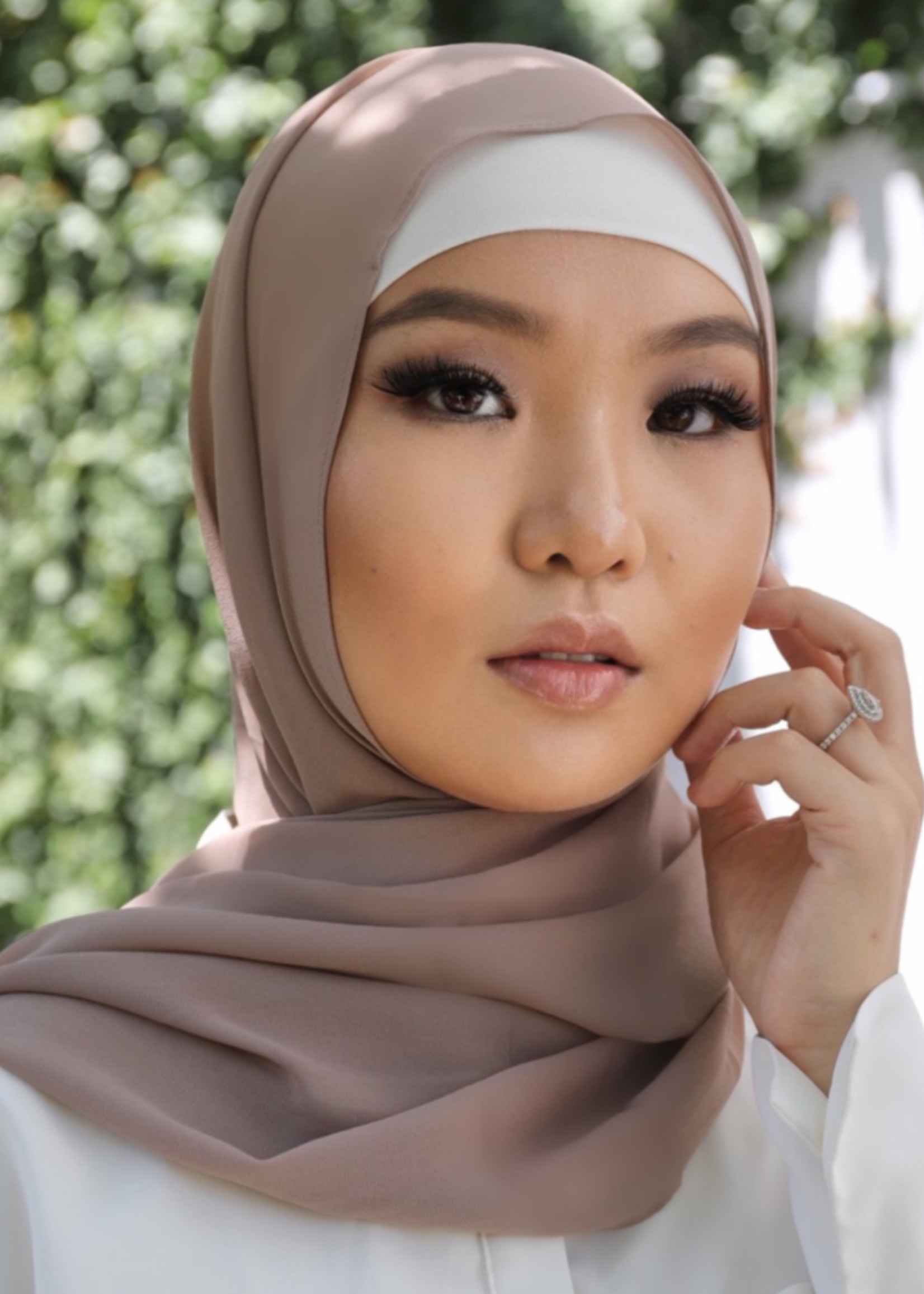 Nasiba Fashion Rose Beige Shawl