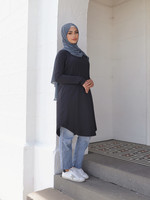 Nasiba Fashion Black Dolman Midi Top