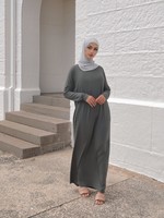 Nasiba Fashion Khaki Dolman Dress