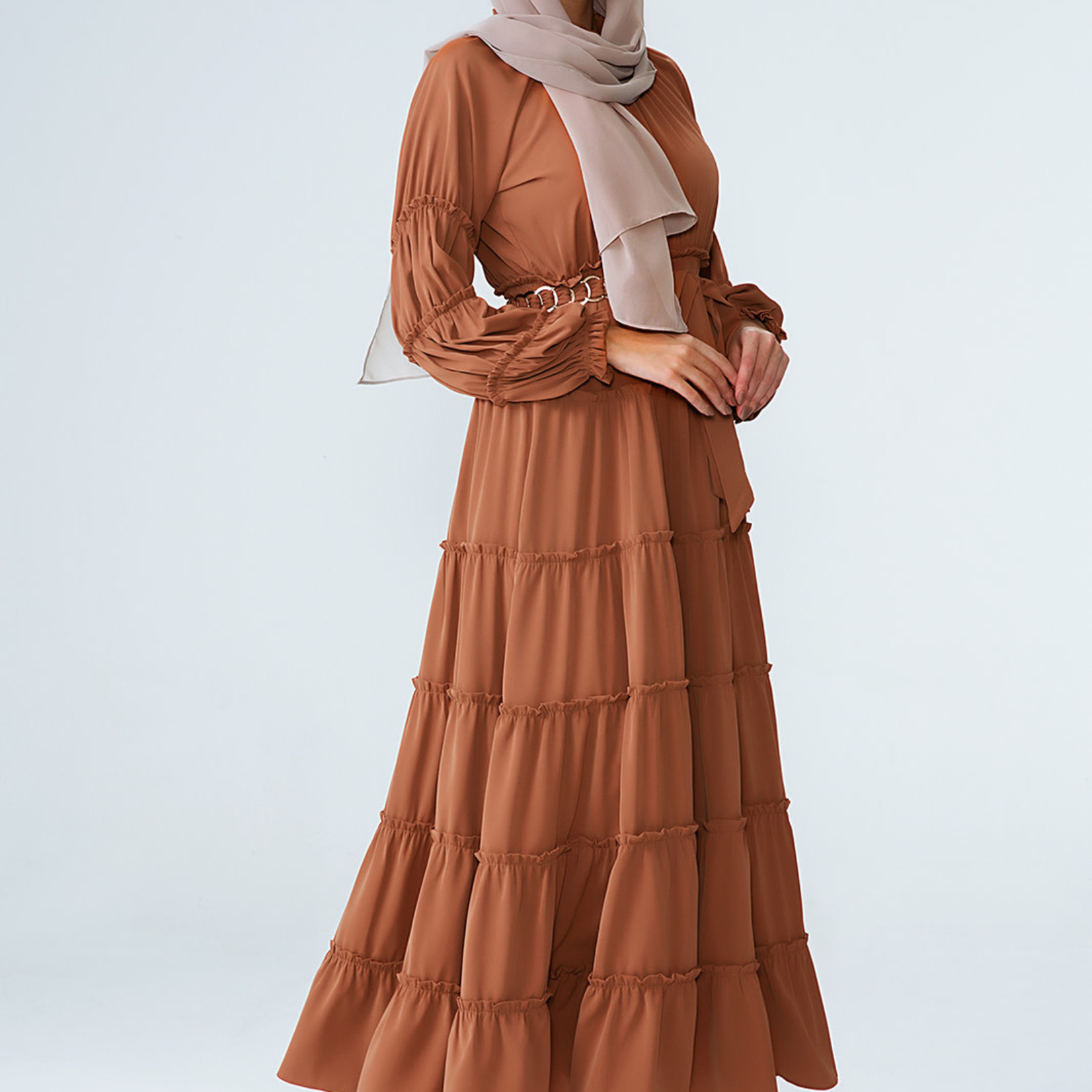 Hijab House Bronze Tiered Dress